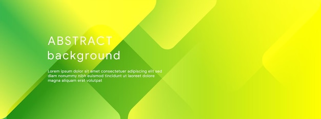 Abstract green geometric energy technology concept business minimal gradient background long banner