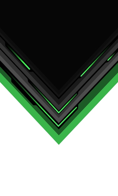 Abstract green grey black arrow circuit cyber line white modern futuristic technology background