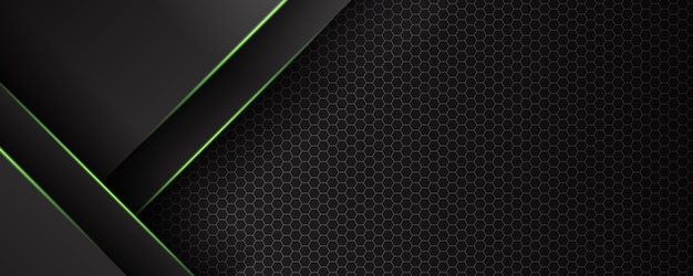 Abstract green light  futuristic technology banner