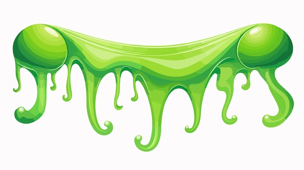 Vector abstract green slime drips and flowing illustration