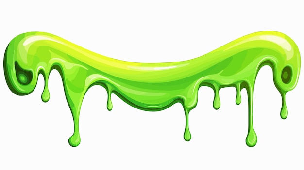 Vector abstract green slime drips and flowing illustration