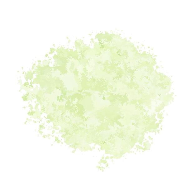 Abstract green watercolor water splash on a white background