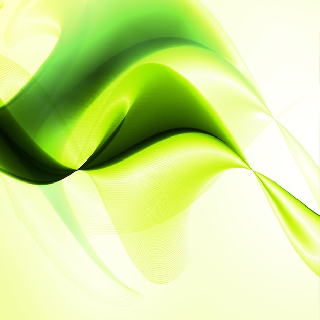 Abstract green wave background