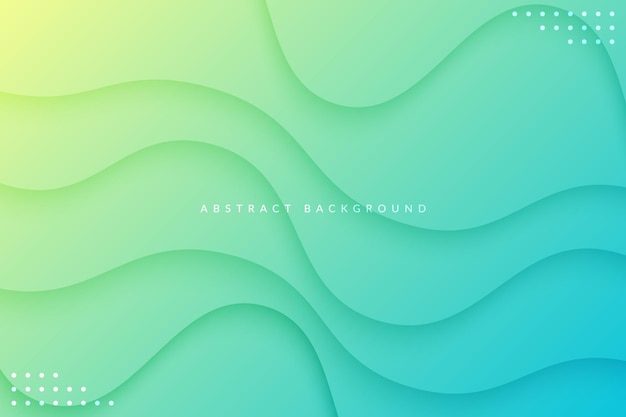 Abstract green wave background