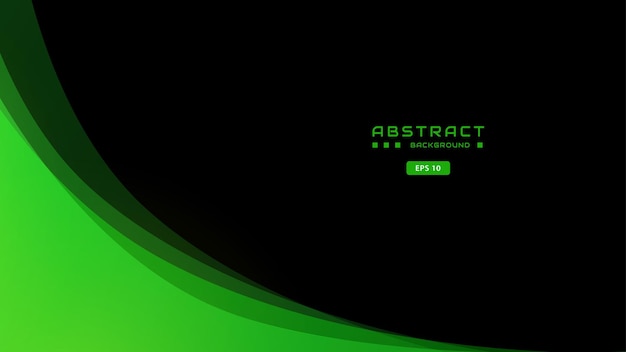 Abstract green wave gradient background green round frame concept