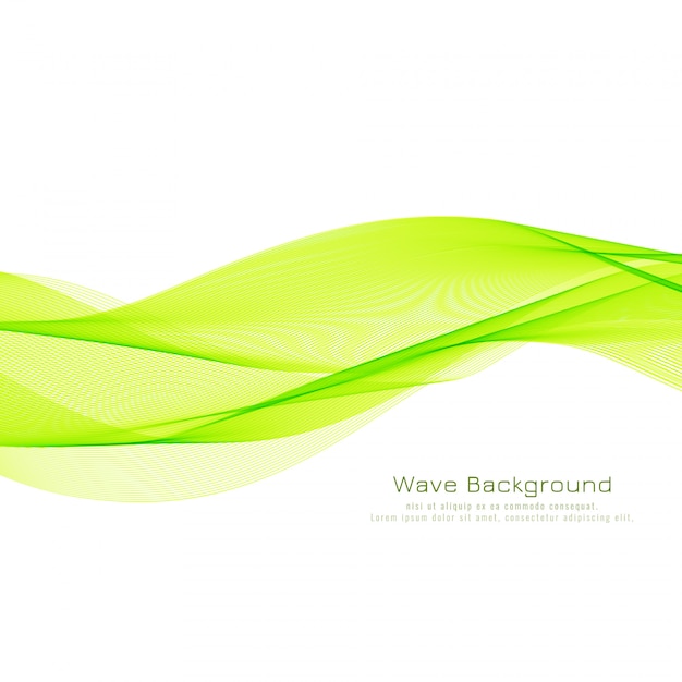 Abstract green wave stylish background