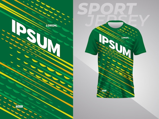 abstract green and yellow shirt sport jersey mockup template design