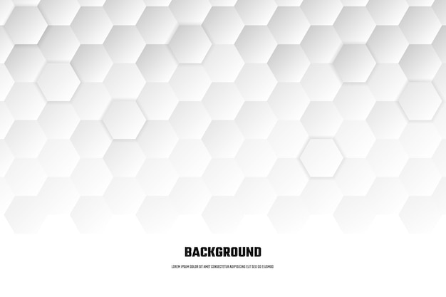 Abstract grey hexagon background vector design