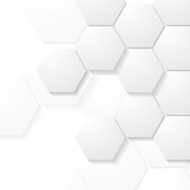 Abstract grey hexagons tech design. Vector background