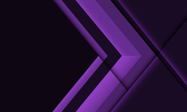 Vector abstract grey purple arrow direction geometric black design futuristic technology background vector