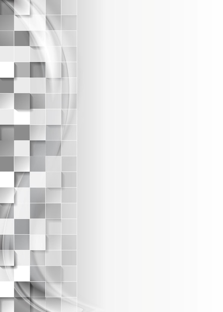 Abstract grey tech squares background. Vector design