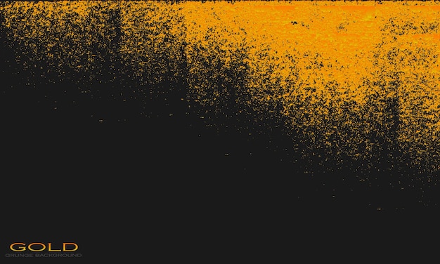 Abstract grunge background with golden dot particles