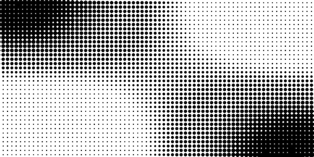 Abstract grunge halftone distorted shapes background design