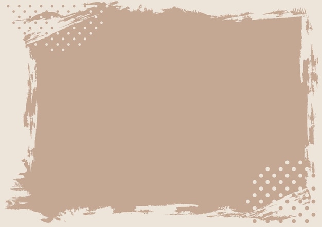 Abstract grunge texture border beige color rough background banner template