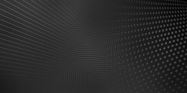 Abstract halftone background made of dots and lines in black and gray colors