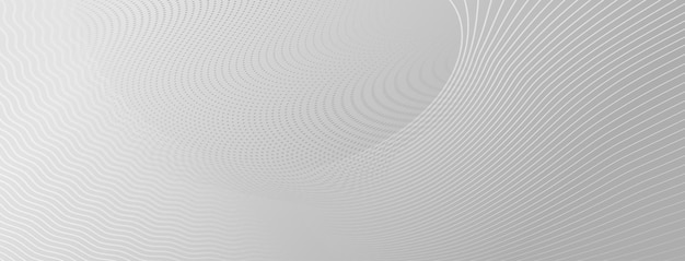 Abstract halftone background of small dots and wavy lines in gray and white colors