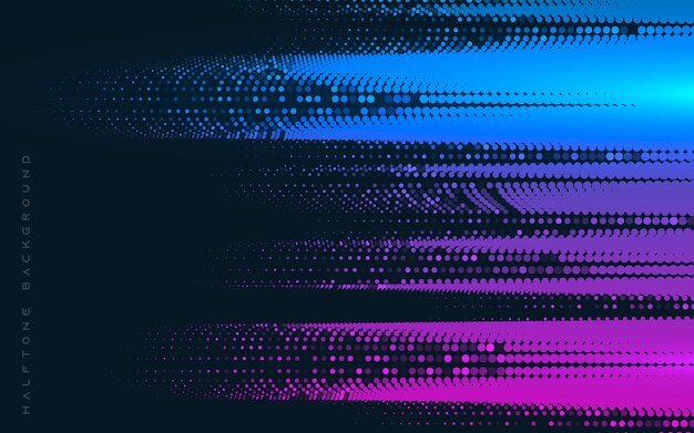 Vector abstract halftone blue and purple gradient background