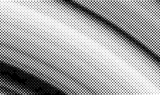 Abstract halftone vector background black and white dots shape banner