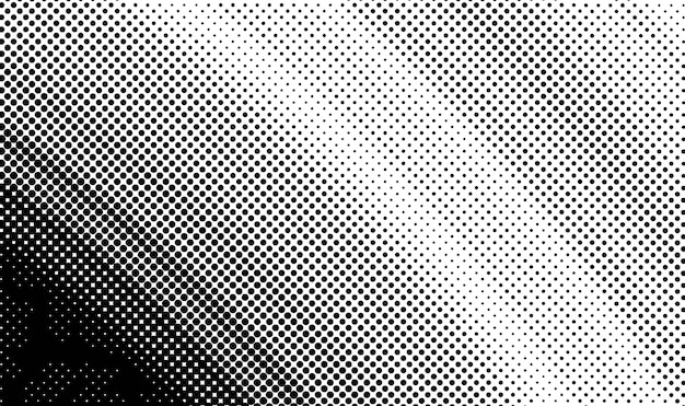 Abstract halftone vector background black and white dots shape banner