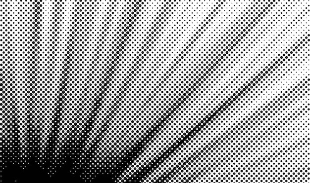 Abstract halftone vector background black and white dots shape banner