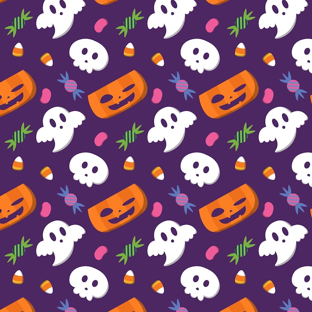 Abstract halloween pattern design background. Vector illustration.