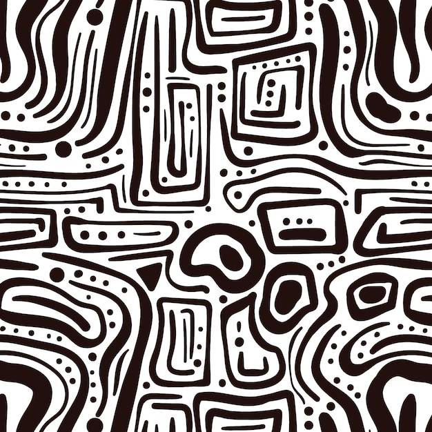 Abstract hand drawn pattern