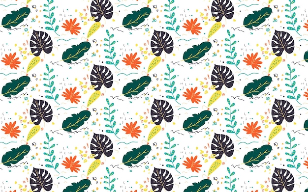 abstract hand drawn tropical background