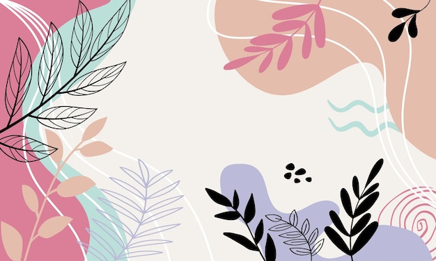 Abstract handdrawn Tropical background