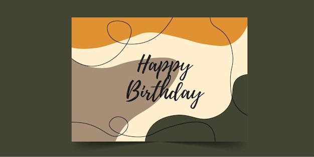 Abstract happy birthday banner template