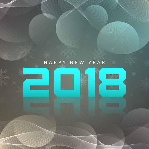 Abstract Happy new Year 2018 modern background