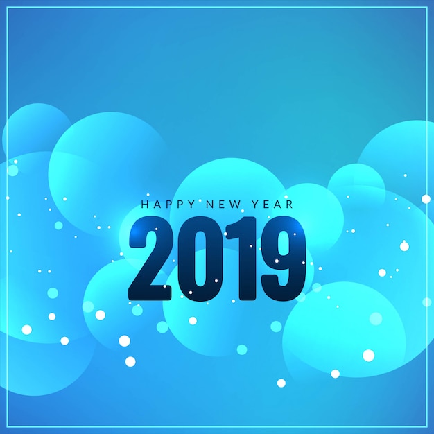 Abstract Happy New Year 2019 greeting background