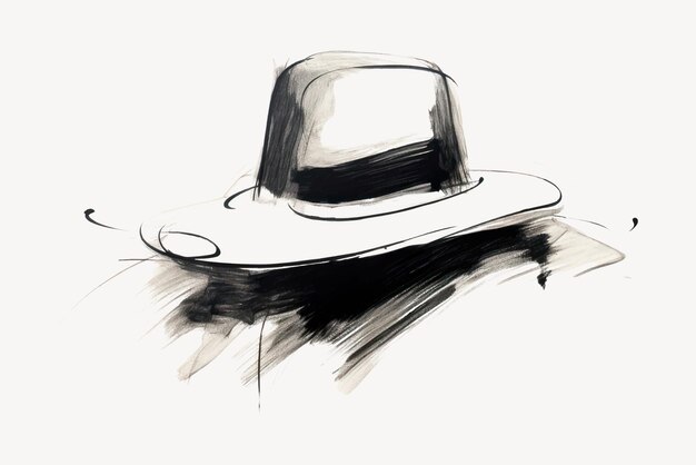 Vector abstract hat sketch illustration