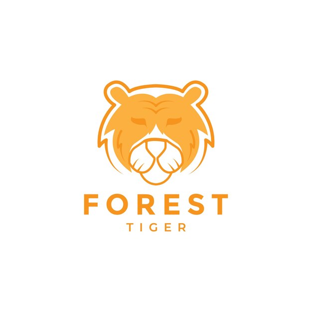 Abstract head tiger logo design