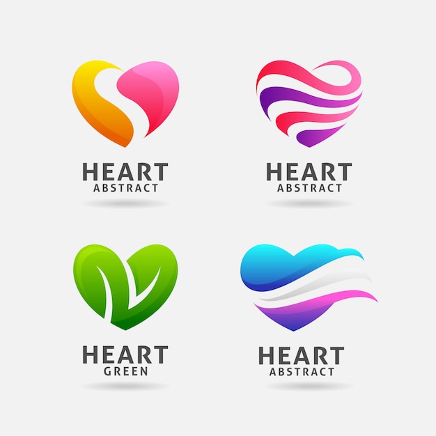 Abstract heart logo design