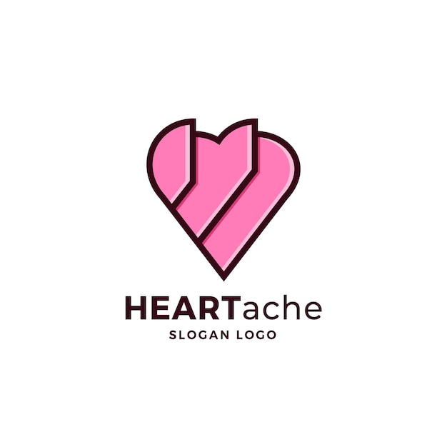 Abstract Heart Vector Icon Illustration