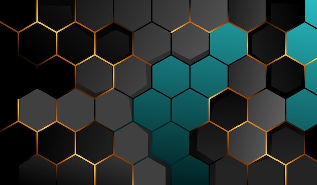 Abstract hexagon Luxury modern background