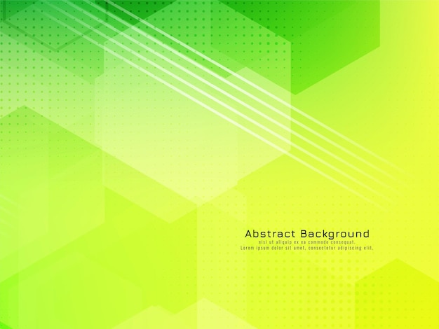 Abstract hexagon style green color geometric background