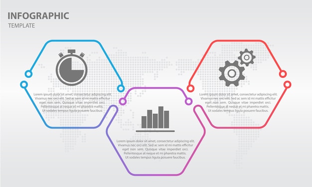 Abstract hexagon timeline infographic 