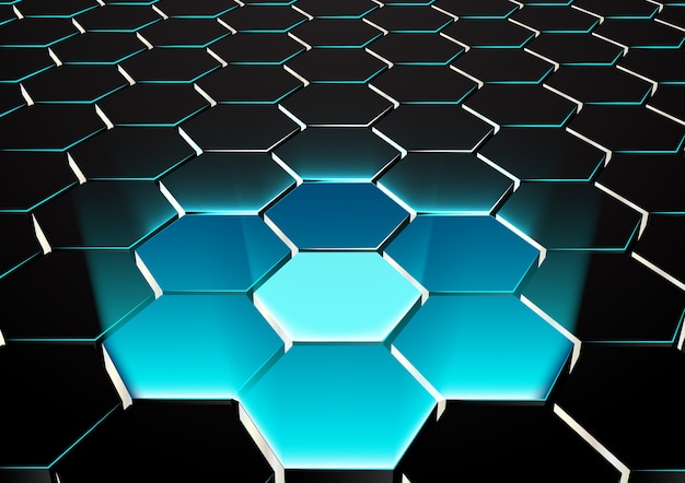 Vector abstract hexagonal background