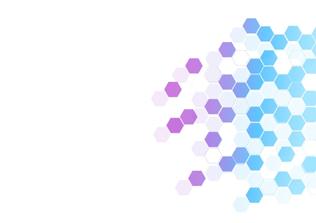 Abstract hexagonal molecular structures