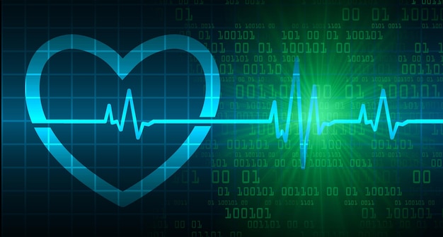 abstract hi speed internet technology background illustration. pulse heart. EKG. electrocardiogram