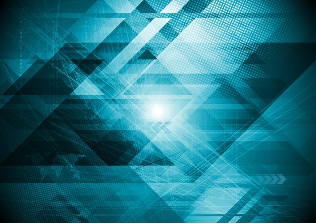 Abstract hitech futuristic geometrical background Vector design