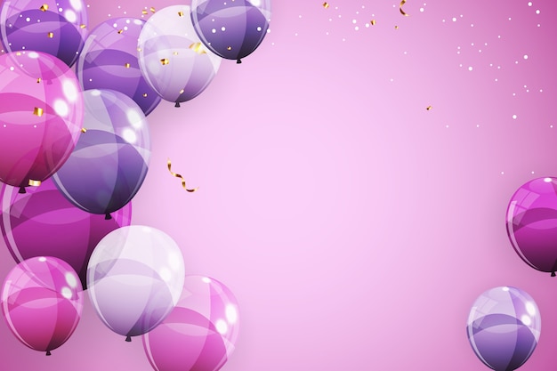 Abstract Holiday Background with Balloons