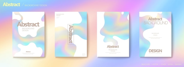 Abstract holographic cover template