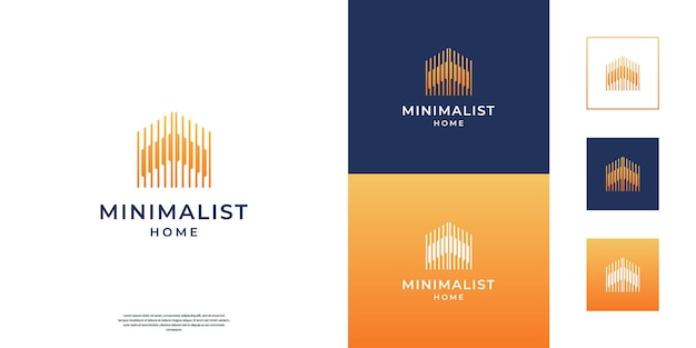 Vector abstract home logo design template minimal real estate property vector symbol