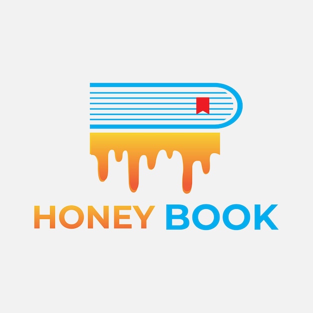 Abstract Honey Book Modern emblem logo design