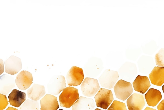 Abstract honeycomb watercolor pattern