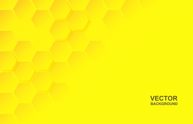 Abstract Honeycomb yellow background light and shadow Vector