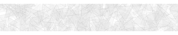 Abstract horizontal banner or background of randomly distributed translucent triangles with outlines in white colors