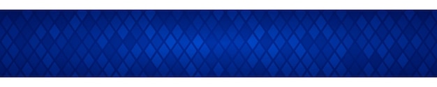 Abstract horizontal banner or background of small rhombuses in blue colors